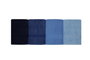 Aucune Juego de 4 toallas de baño - 70 x 140 cm - Azul